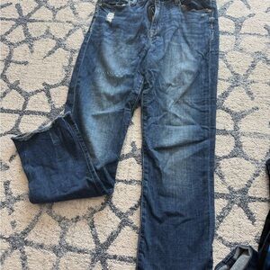 Frame Denim Relaxed Fit Dark Blue Jeans